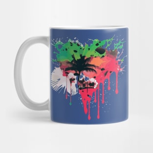 Watermelon Heart Summer Rorschach Inkblot Mug